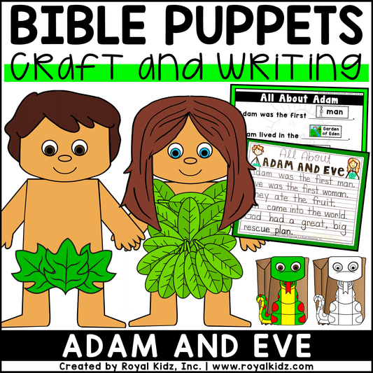 Adam and Eve Craftivity - Paper Bag Puppets - Bulletin Board Idea