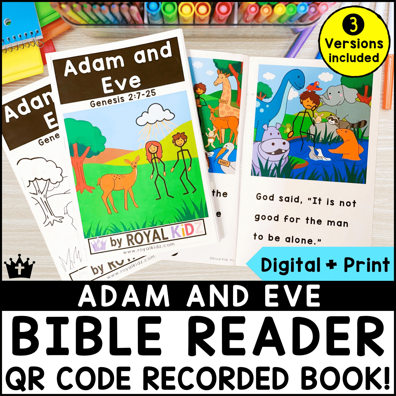 Adam and Eve Bible Story Reader Royal Kidz
