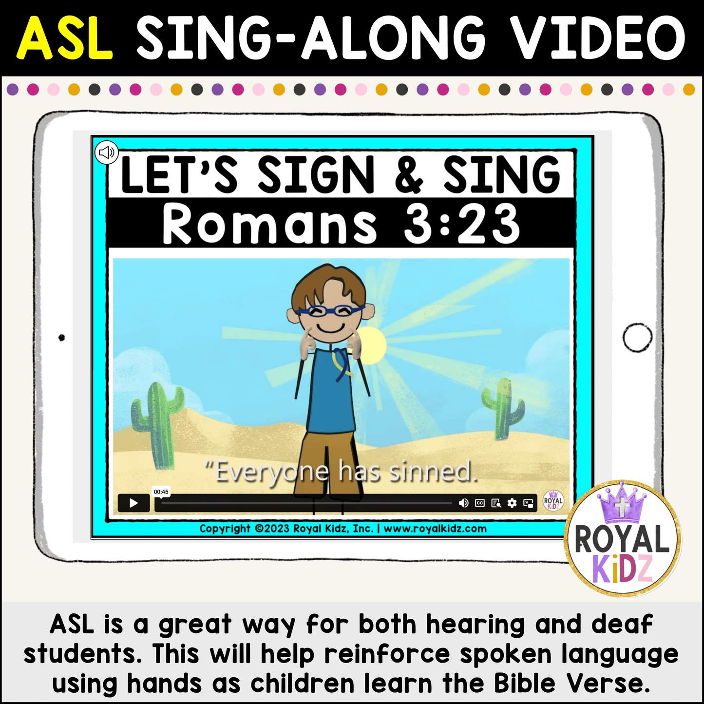 Romans 3:23 Bible Verse Boom Cards WITH Visual Supports