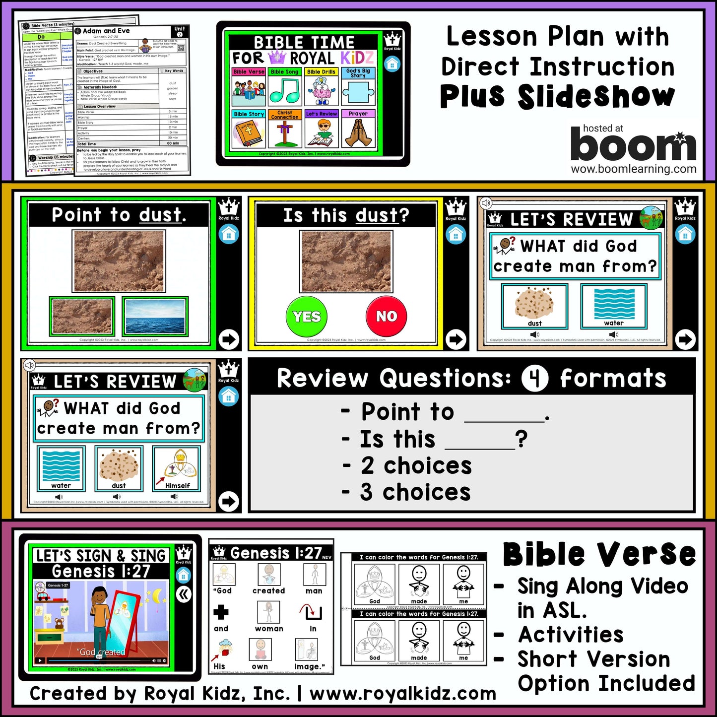 Adapted Bible Lessons WITH Symbol Supports + Bible Boom Cards™ MONTH 1 BUNDLE