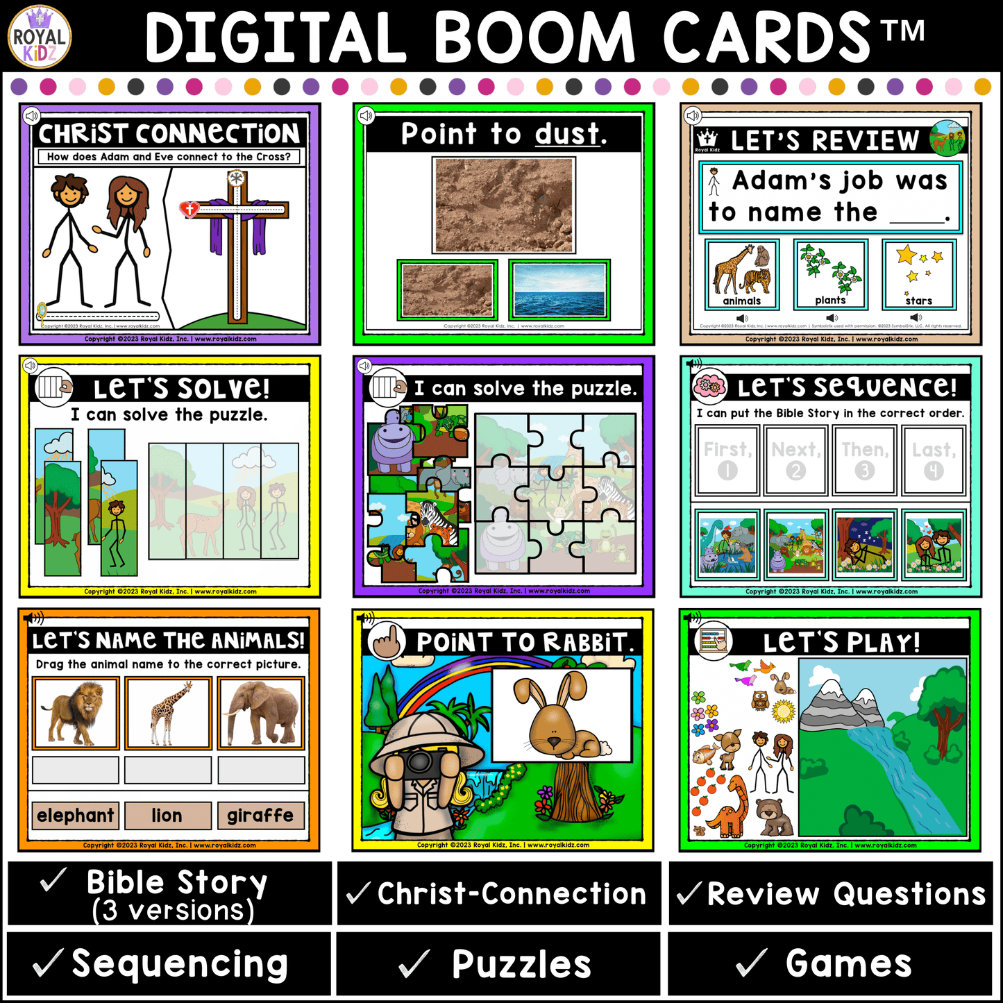 Adam and Eve Bible Story Boom Cards