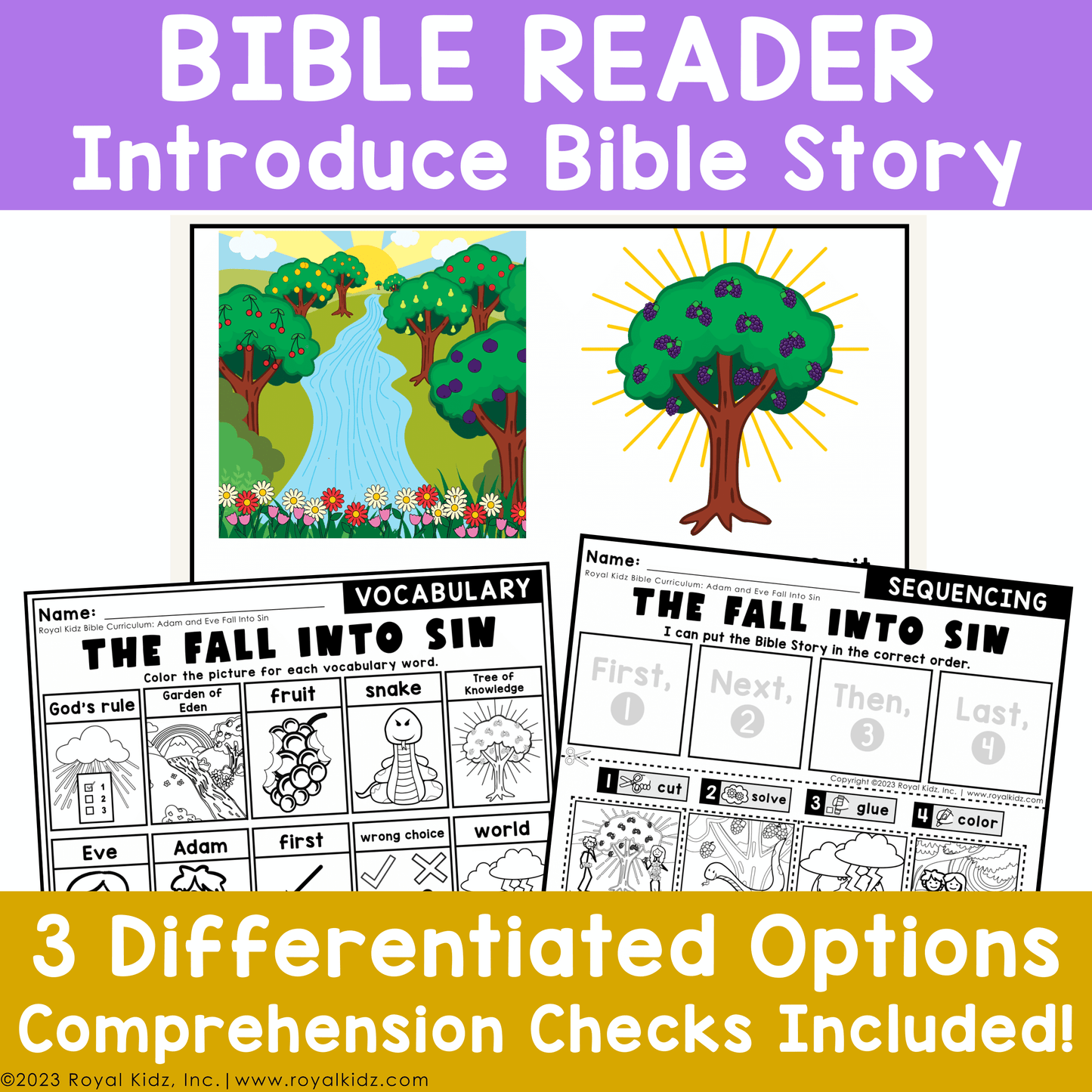 Adam and Eve Fall Into Sin Sequencing Activity