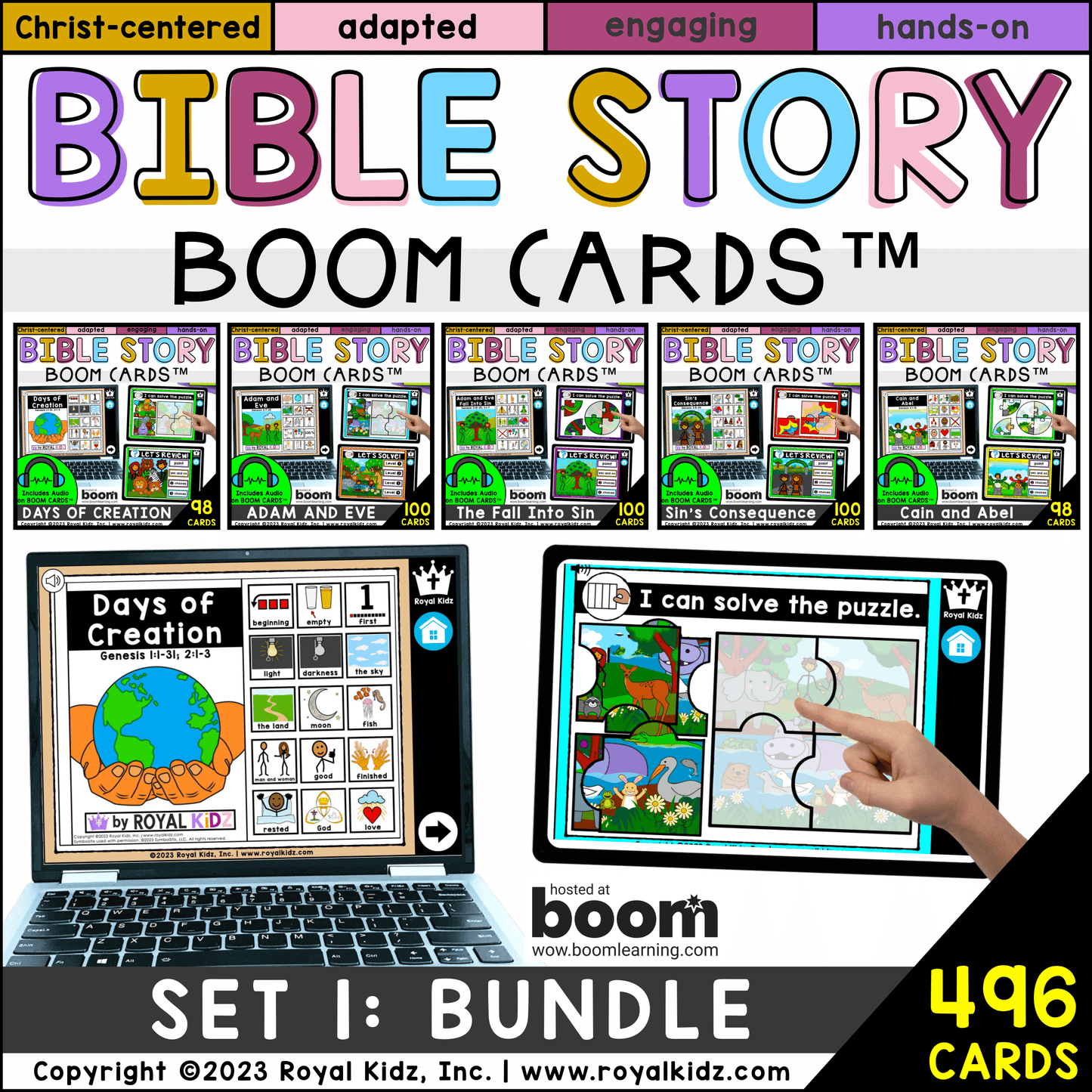 The Beginning Bible Story Boom Cards BUNDLE (Set 1)