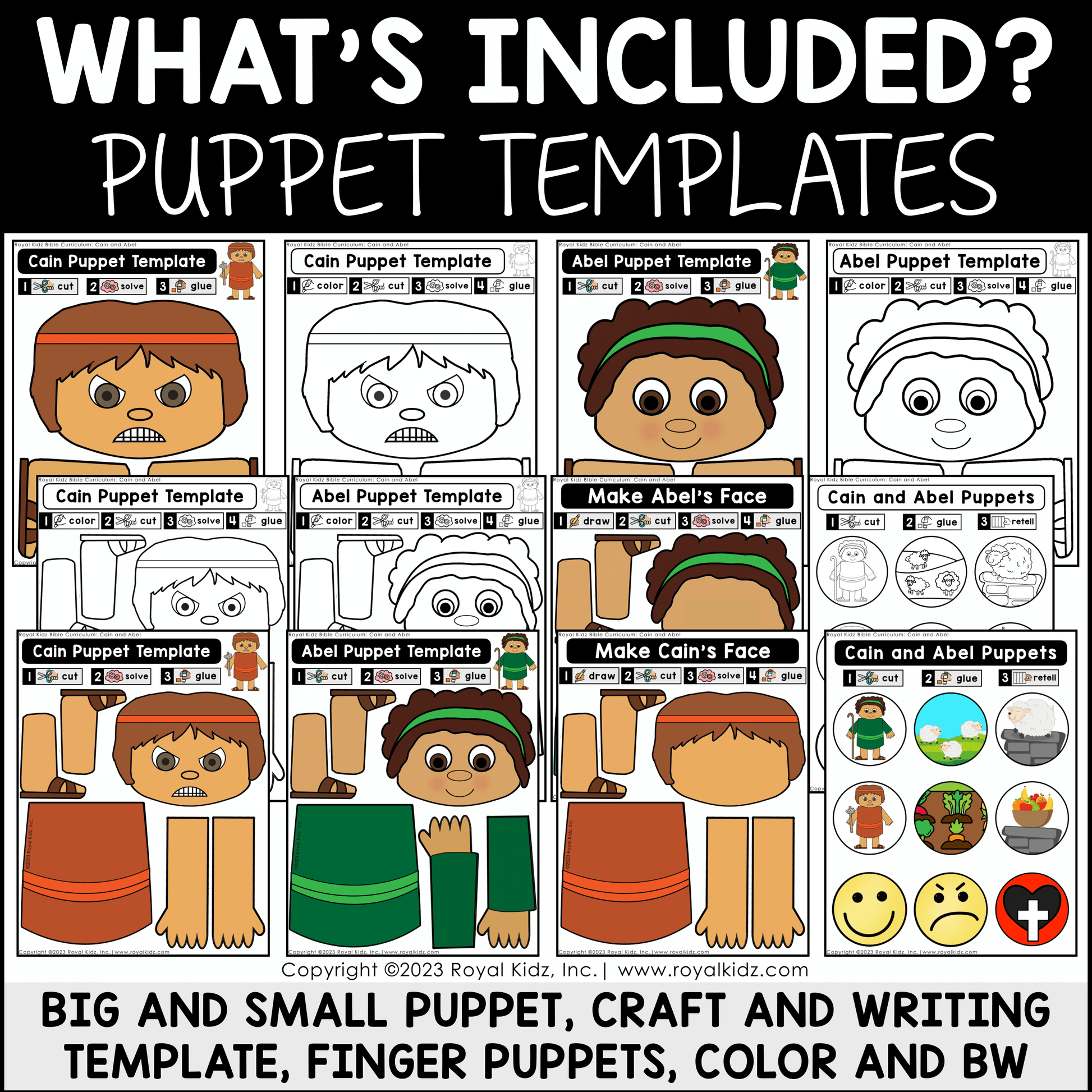 cain-and-abel-craftivity-paper-bag-puppets-bulletin-board-idea-royal-kidz for Cain And Abel Free Printables Cain and Abel Craftivity - Paper Bag Puppets - Bulletin Board Idea – Royal Kidz for Cain And Abel Free Printables